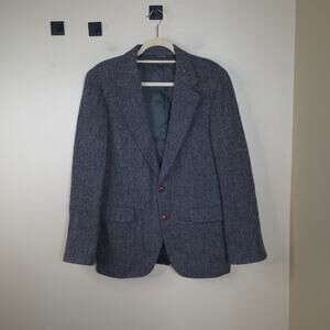 Vintage Kenneth MacLead Harris Tweed Fitted Blazer in Gray Size S